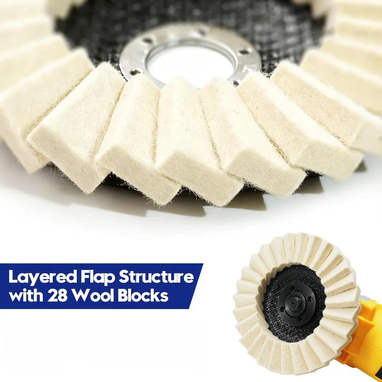 ✨ Mirror Shine in Seconds! Industrial Wool Polishing Disc